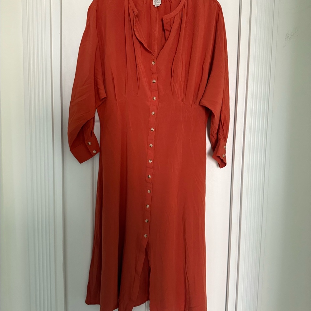 LOFT Beach Terracotta Dress